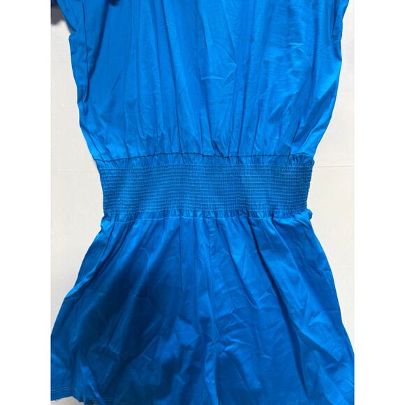 Mad Rag Women's Blue Off-Shoulder Romper Size L, Ruffled Top - Picture 4 of 9